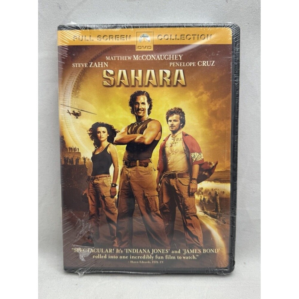 Sahara DVD 2005 Full Screen Collection Movie McConaughey Zahn Cruz